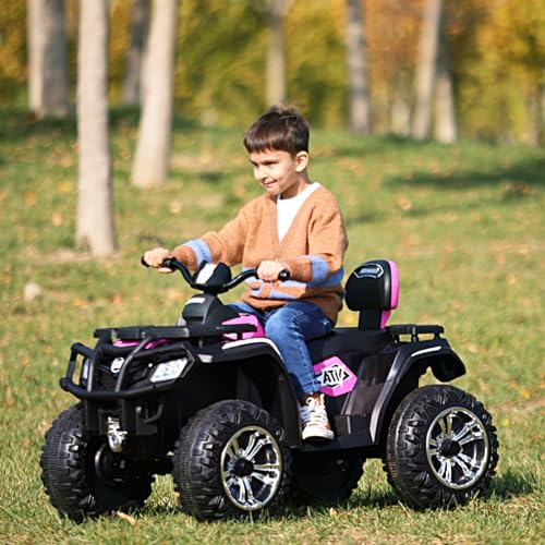 Kids Ride on ATV Car 4WD Electric Vehicle with Music & Headlights q7