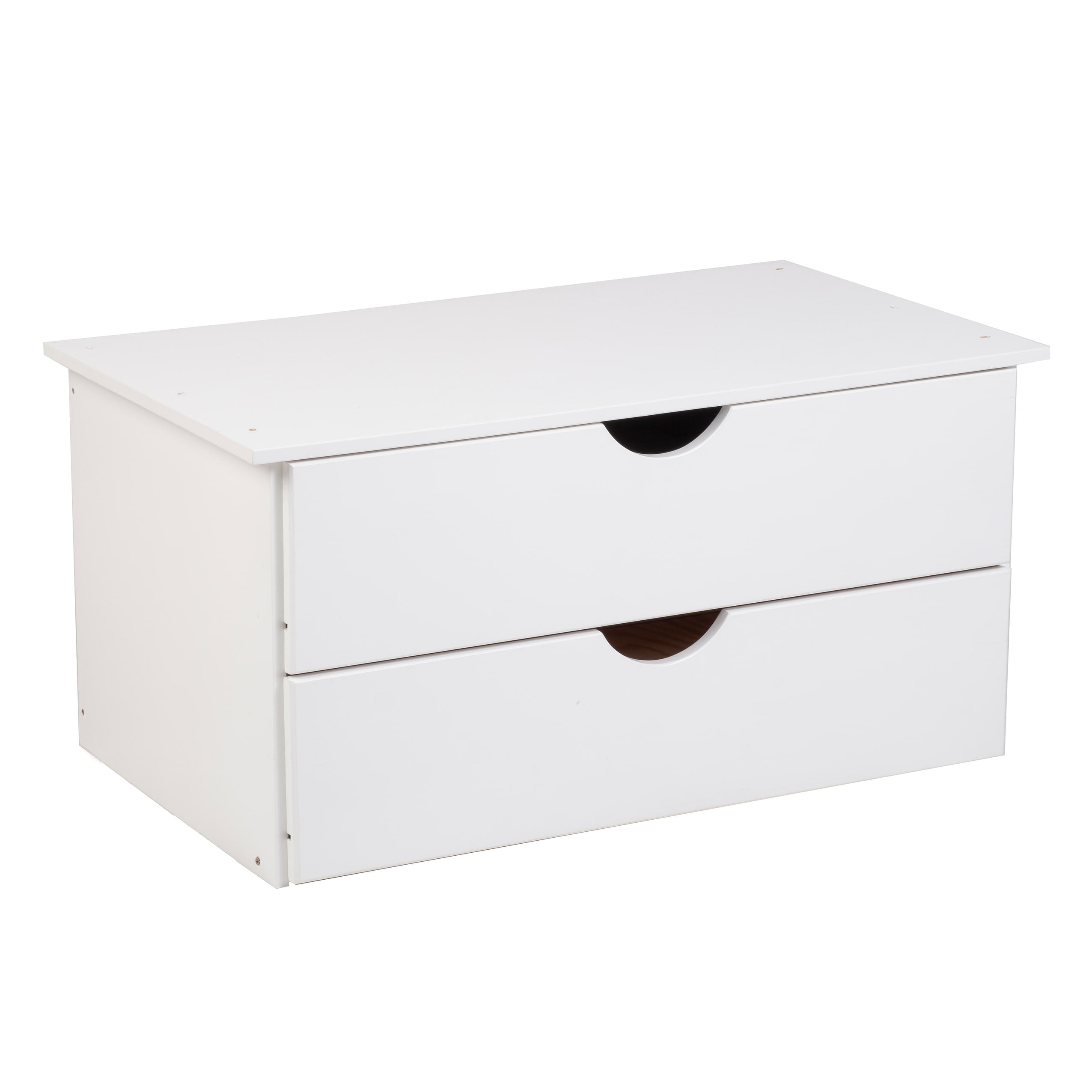 Solid Wood 2-Drawer Internal Chest Grey a7