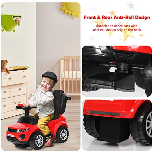 Ride on Push Car with Music, Light & Storage Pink 7q