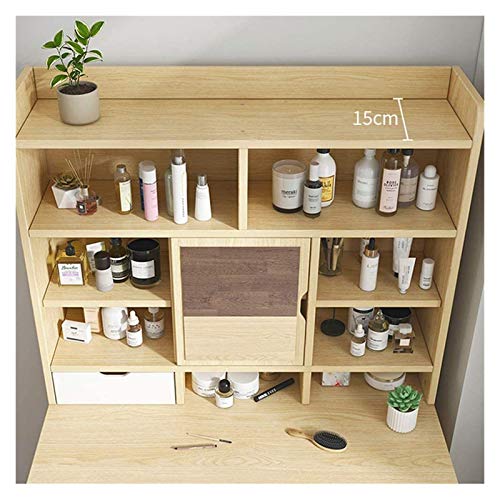 Makeup Vanity Table with Flip Mirror and Drawers White 7k