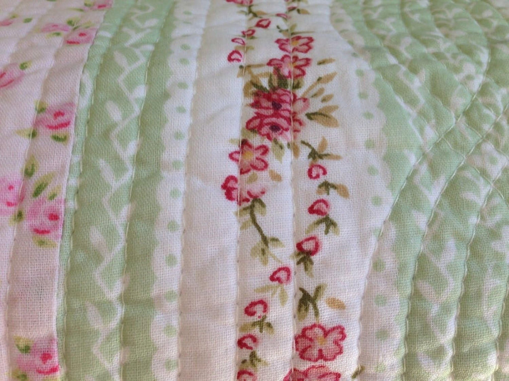 Vintage Roses 3 Piece King Quilt Set k7
