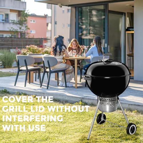 BBQ Rotisserie Ring Kit 22.5-Inch Stainless Steel for Charcoal Grills with Motor A7