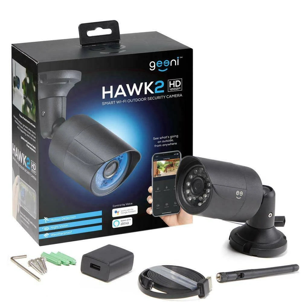 Indoor/Outdoor Wi-Fi Surveillance Camera Black k7