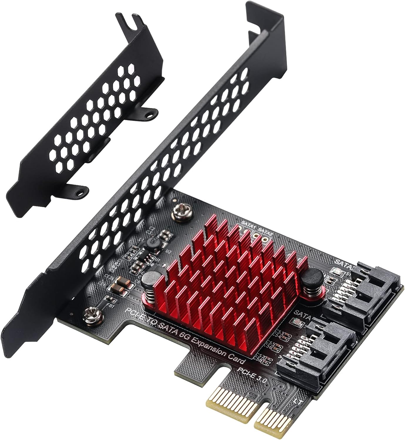 16 Port SATA PCIe Expansion Card with 16 Cables B7k