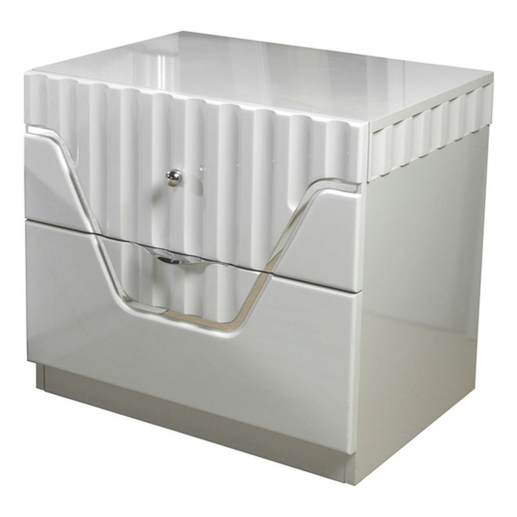 Modern 2-Drawer Nightstand Wood Gray k7