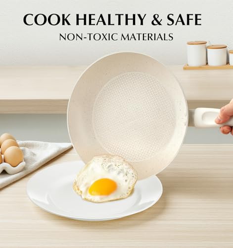 Nonstick Frying Pan 10 Inch Marble Coating a7