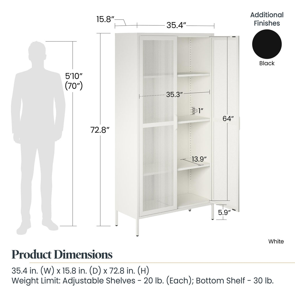 Metal Locker Storage Cabinet with Mesh Doors a7