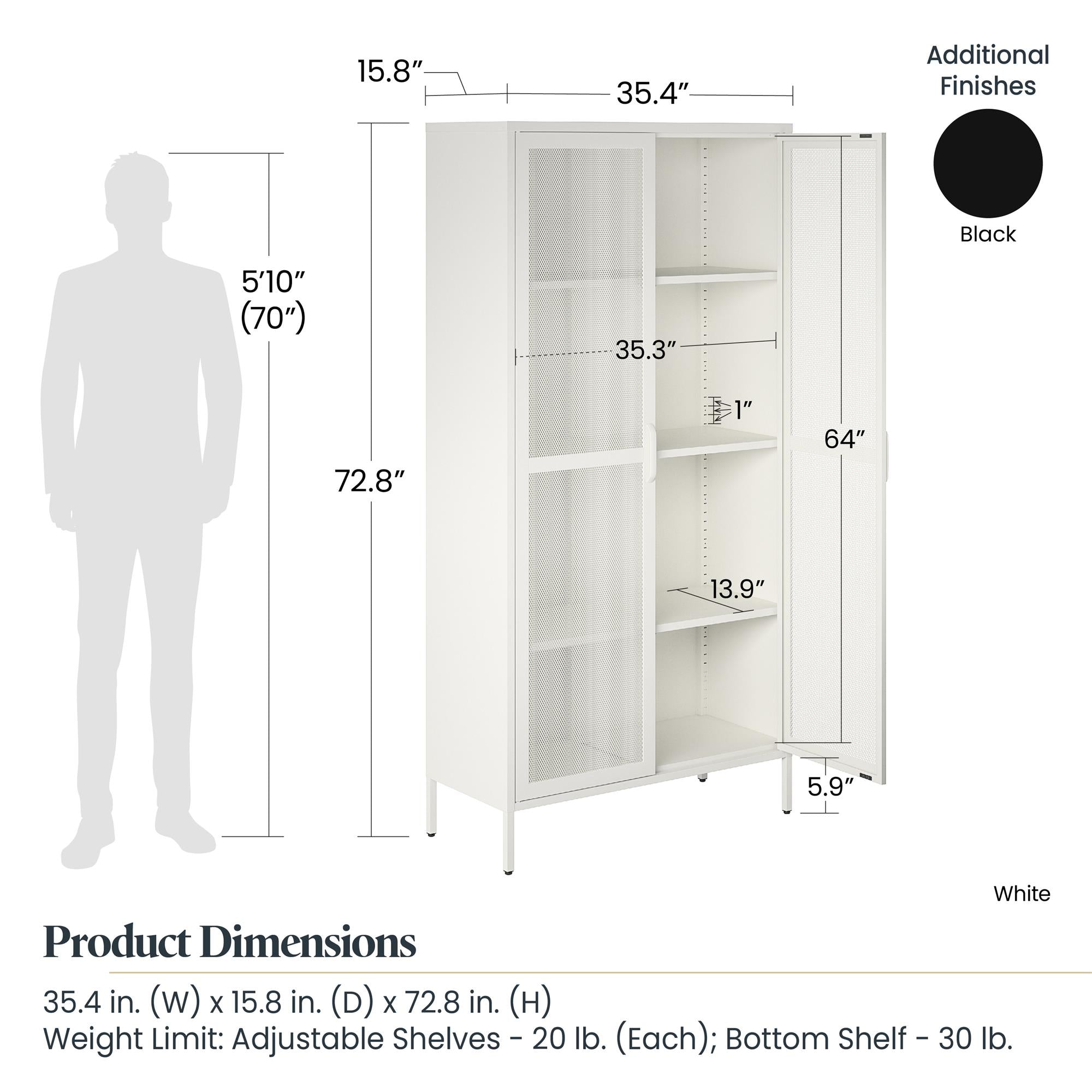 Metal Locker Storage Cabinet with Mesh Doors a7