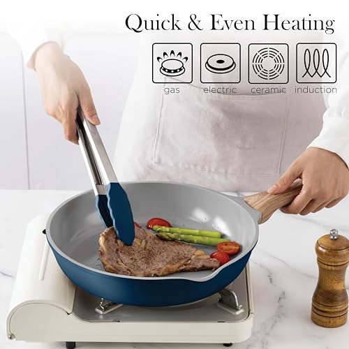 Nonstick Cookware Set with Frying Pans & Saucepans q7