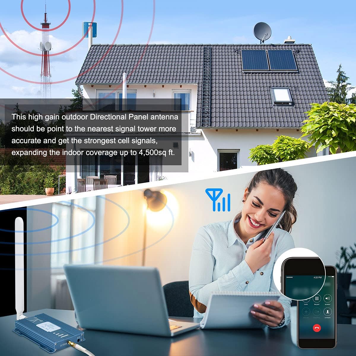Cell Signal Booster 4G LTE 5G for Home k7
