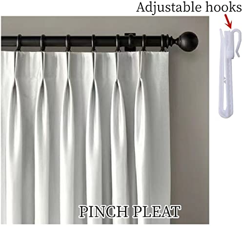 Semi-Blackout Curtain Panels 96 Inch Cotton Linen White A7k