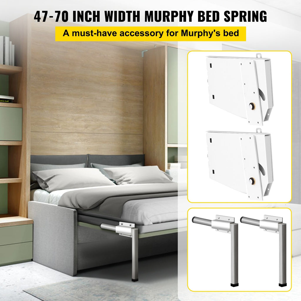 Murphy Wall Bed Hardware Kit Springs White King Queen a7