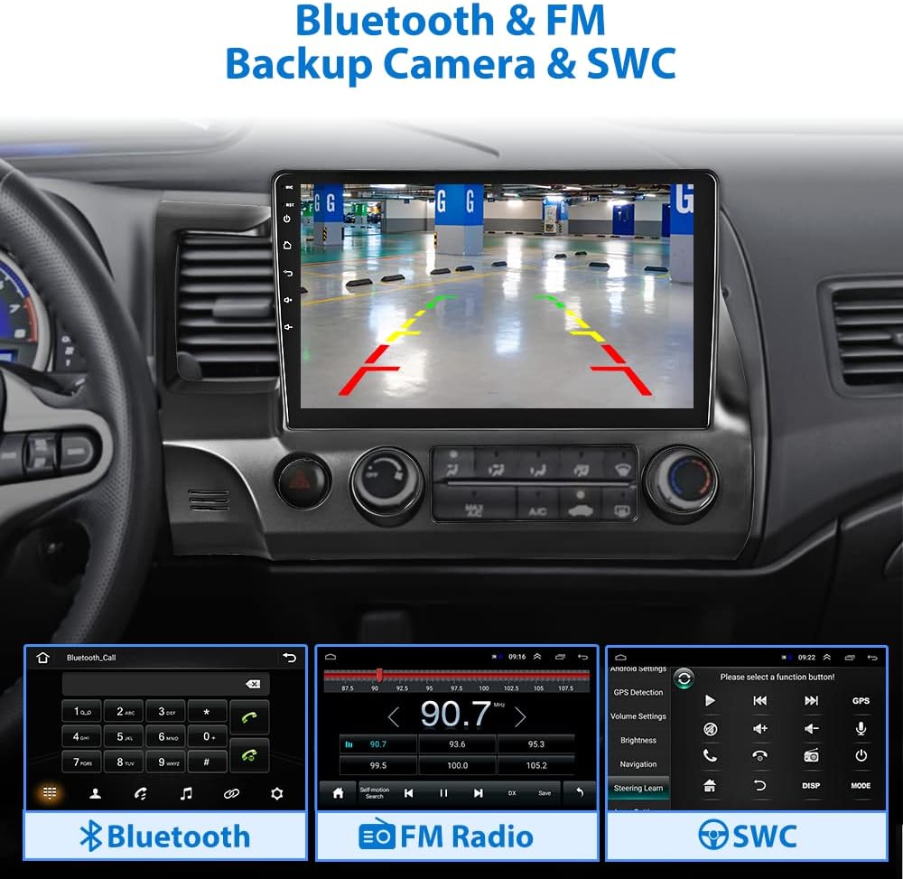 Car Stereo 10.1 Inch Touch Screen Radio with Navigation Bluetooth Fm7