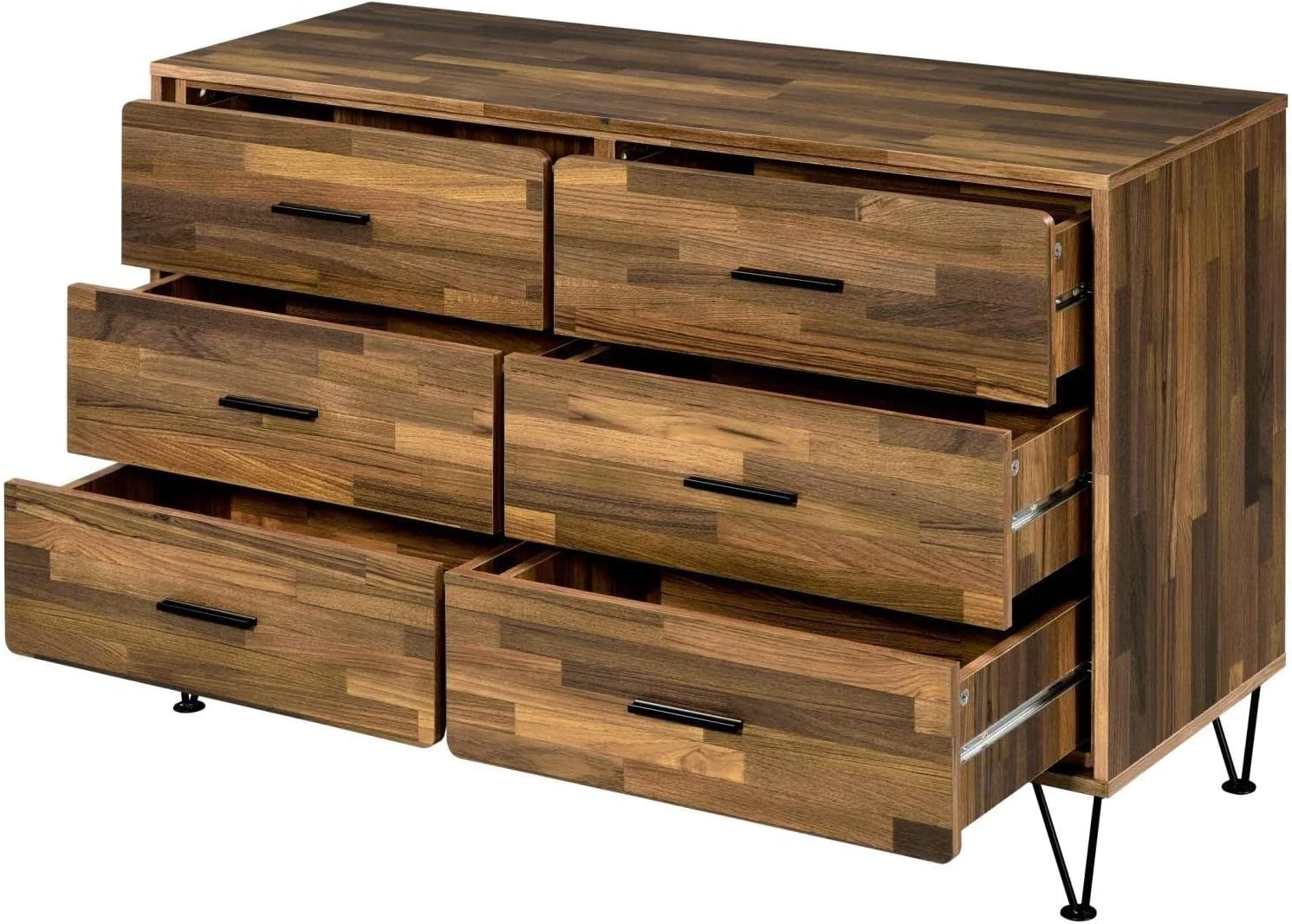 Walnut Wooden Dresser 6-Drawer k7