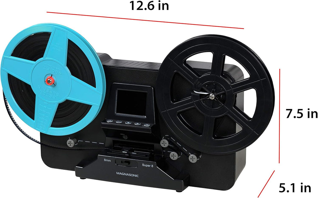 8mm Film Scanner with 2.3 Screen, Digitize Reels k7