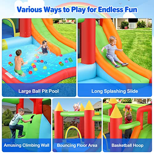 Inflatable Bouncy Castle with Ball Pit and Slide k7