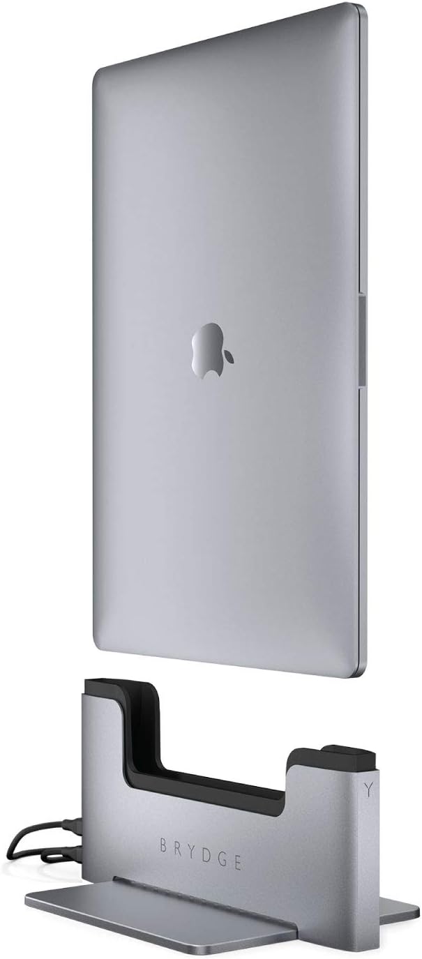 Brydge Vertical Docking Station Compatible with 16-inch MacBook Pro with Touch Bar (2019-2016), 2 x Thunderbolt 3 Ports