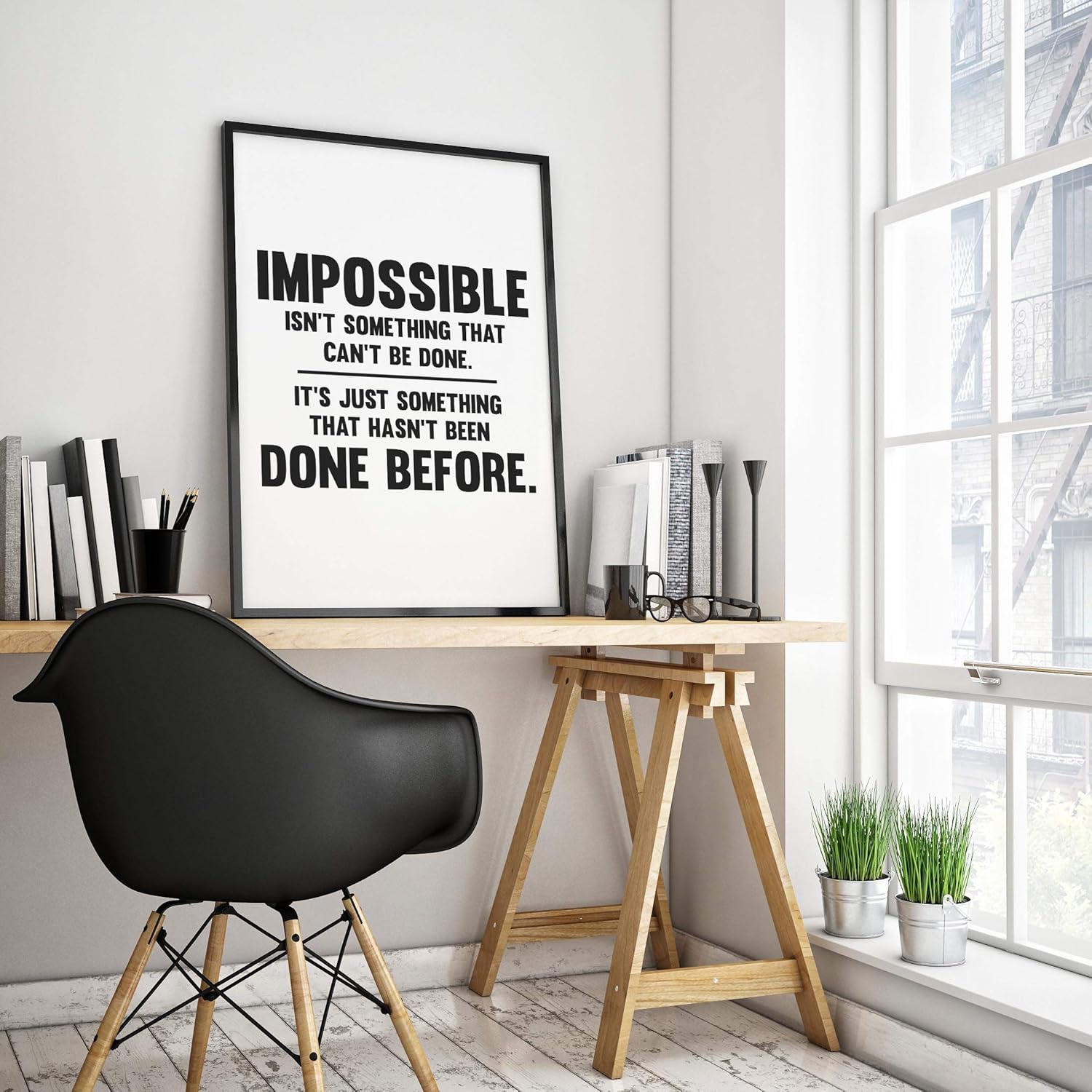 Impossible Isn't Something That Can't Be Done Poster Print, Inspirational Print, Motivational Quotes, Office Art, Cubicle Picture, Home Wall Decor Unframed