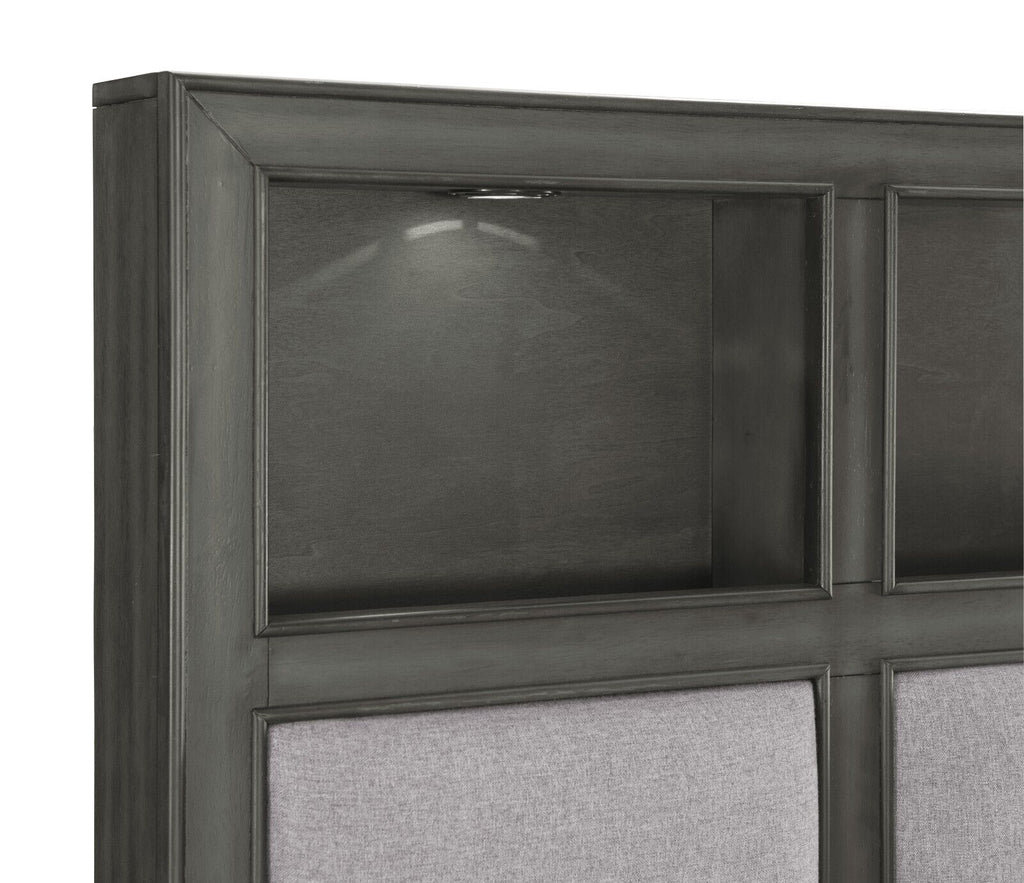 Platform Bed Queen with Storage USB Ports LED Headboard A7