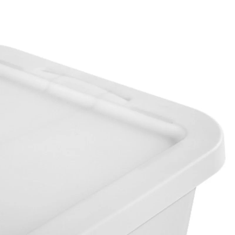 Clear Storage Box with White Lid 7q