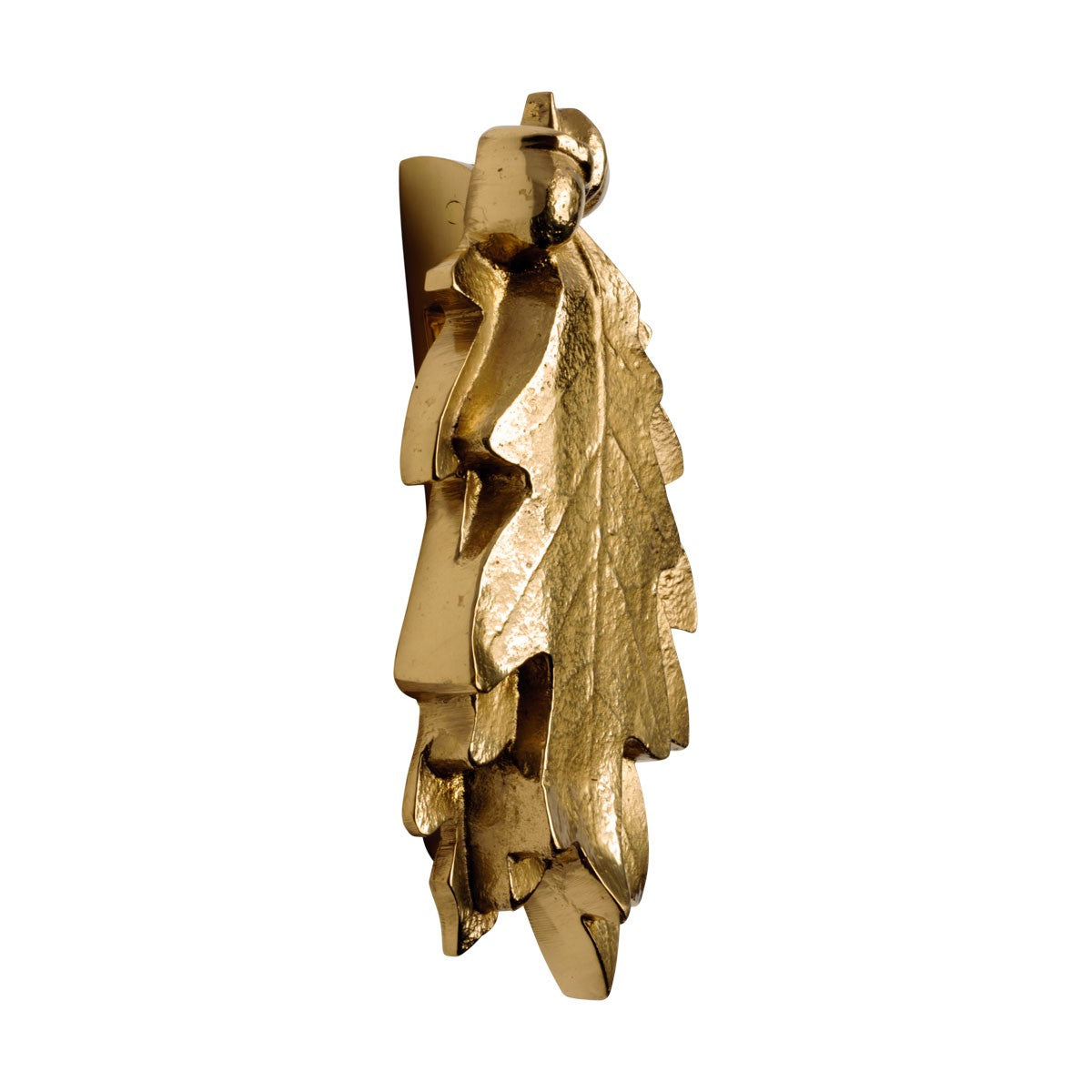 Solid Brass Oak Leaf Door Knocker 6in A7