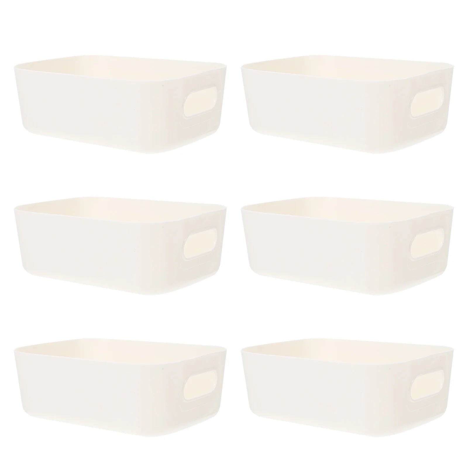 Desktop Storage Box Cubes with Lids White k7