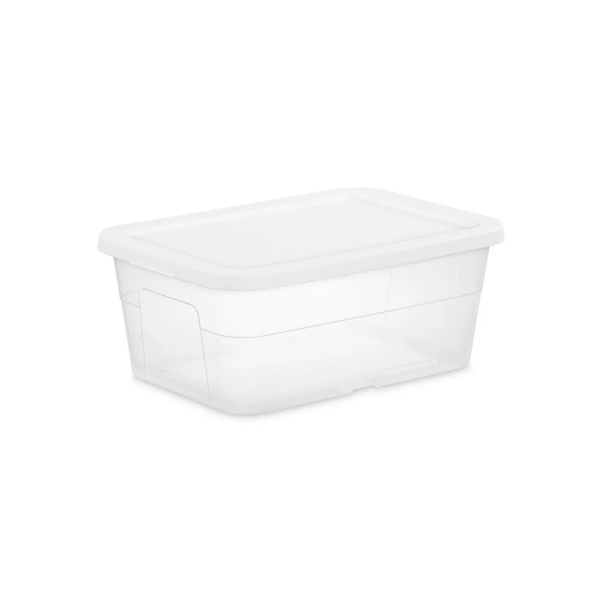 16qt Clear Storage Box with Lid White k7