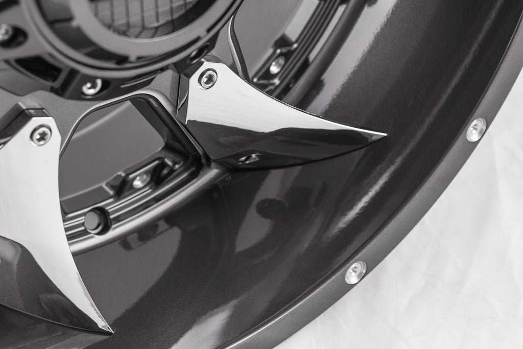 Wheel 17x9 Gloss Graphite Milled Chrome a7