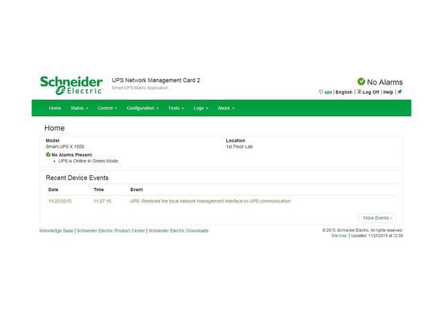 UPS Network Management Card 2 with Environmental Monitoring k7