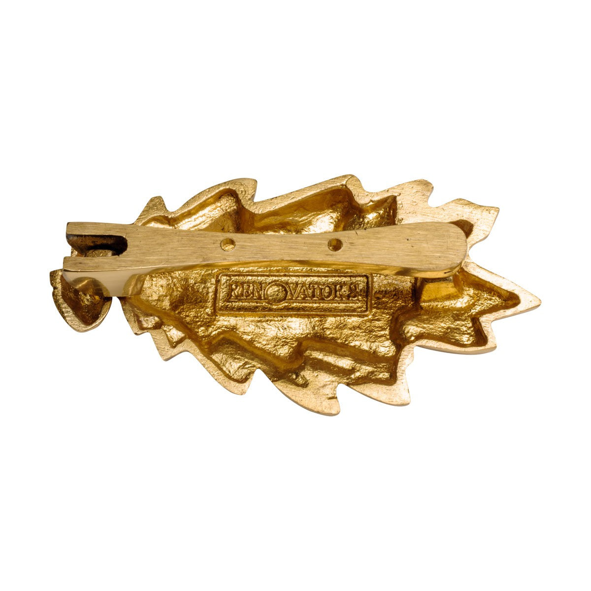 Solid Brass Oak Leaf Door Knocker 6in A7