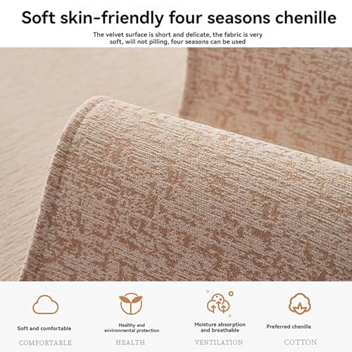 Sofa Cover 3 Seater Chenille Non-Slip Cushion Cover 90x180cm a7