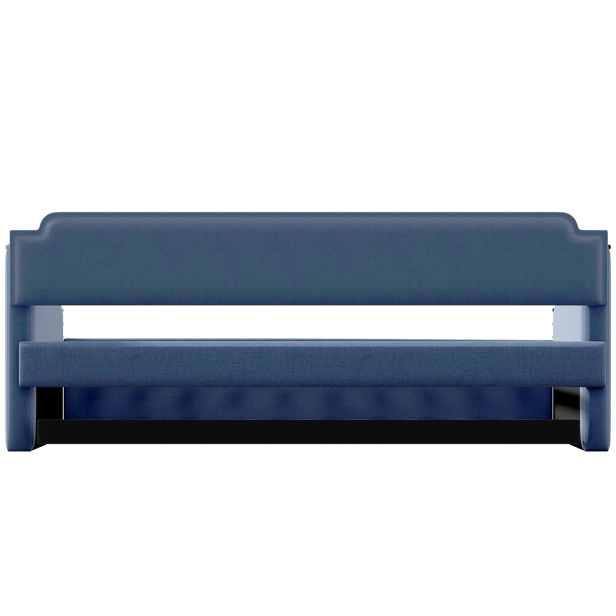 Twin Upholstered Daybed with Trundle Blue k7