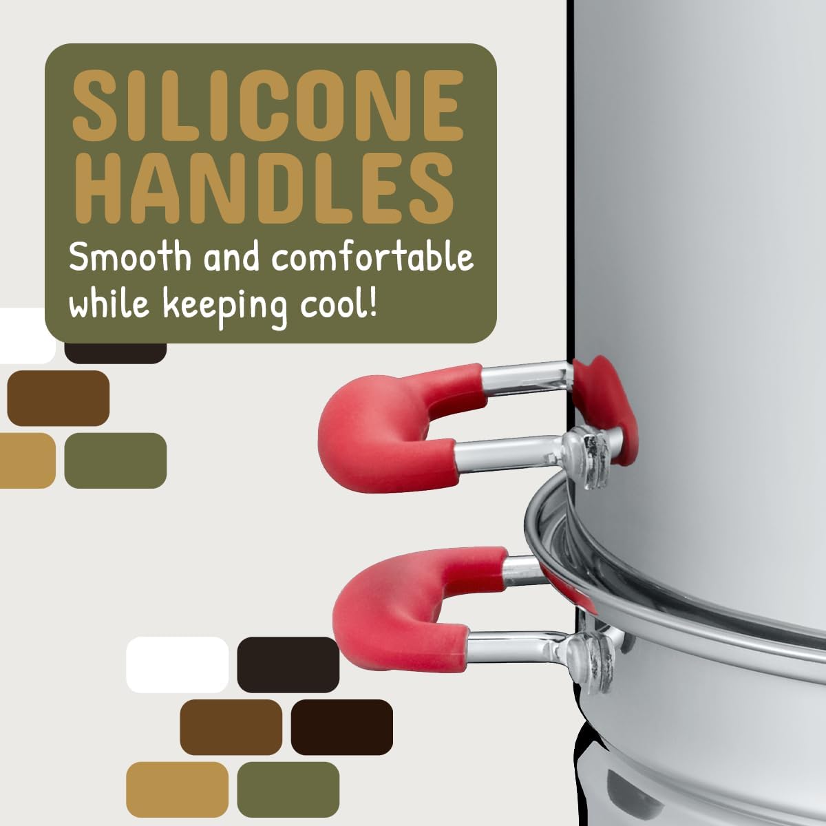 Stainless Steel Steam Canner Pot Set with Rack and Jars k7