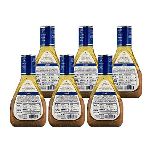 Greek Dressing with Feta & Olives, 16 oz Bottle Pack of 6 k7