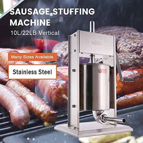 Sausage Stuffer Vertical Maker with 4 Tubes 15L k7