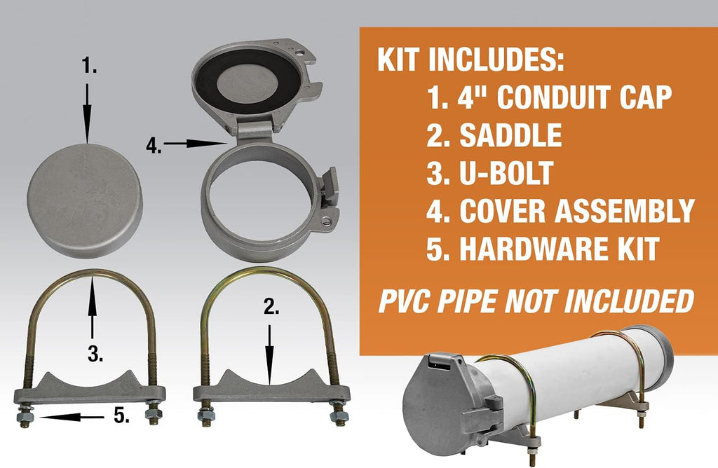 PVC Conduit Carrier Kit 4 Inch White Pack of 2 k7