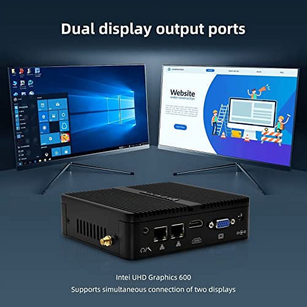 Mini PC Celeron J4125 32GB RAM 512GB SSD 4K Dual LAN Fanless a7