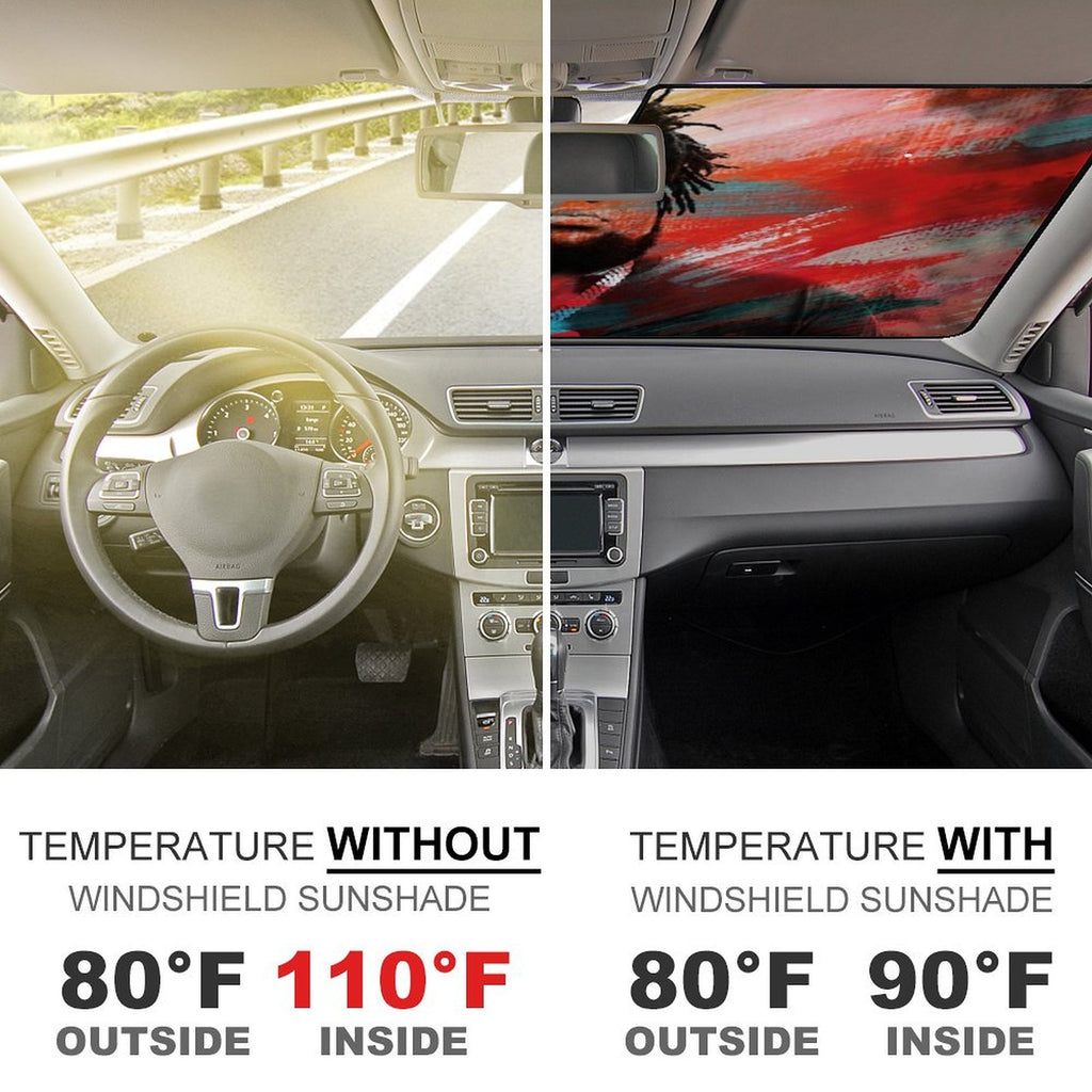 Car Windshield Sunshade Foldable Reflective Visor Cover k7