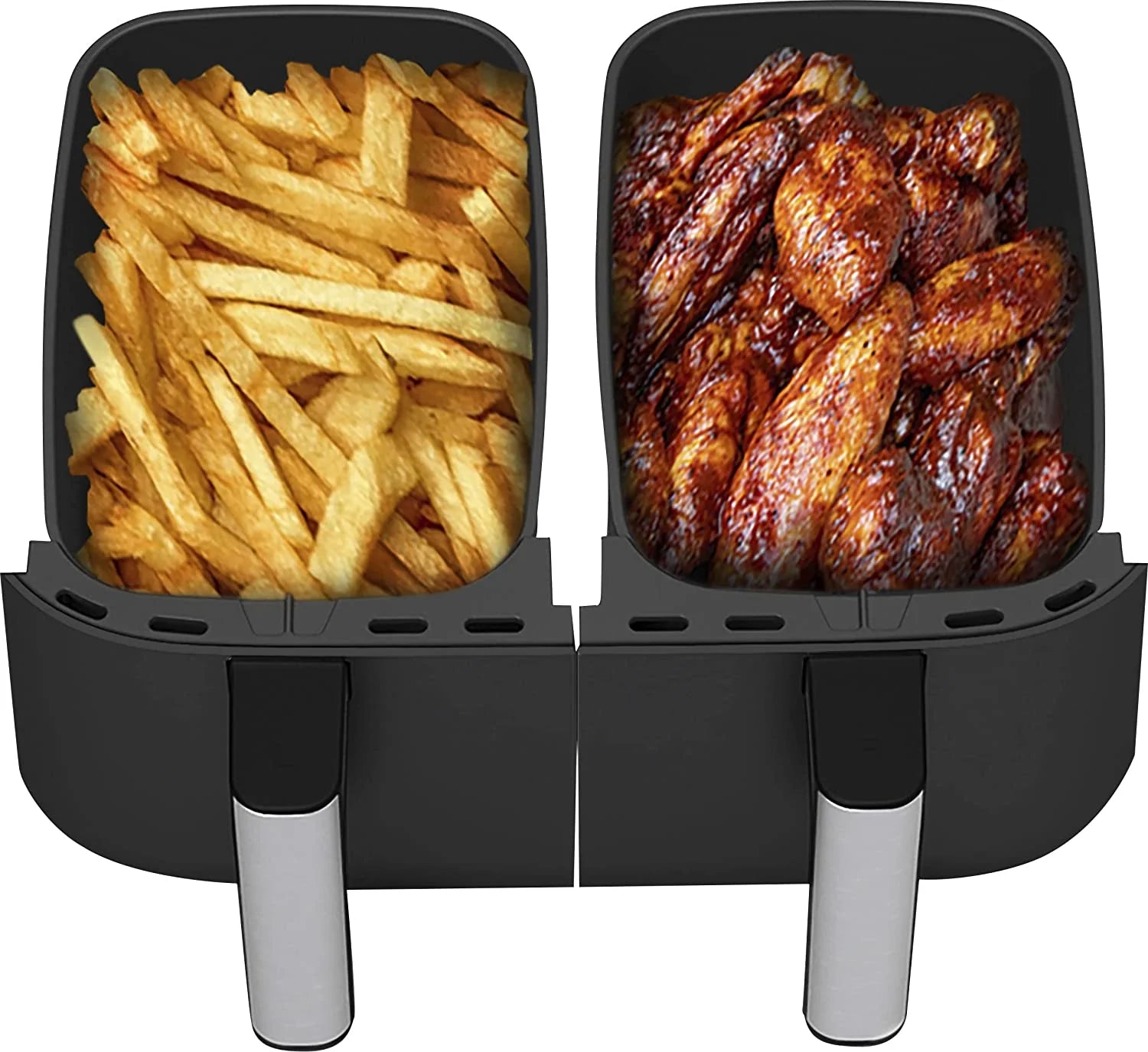 Air Fryer with Dual Baskets Matte Black 8-qt k7