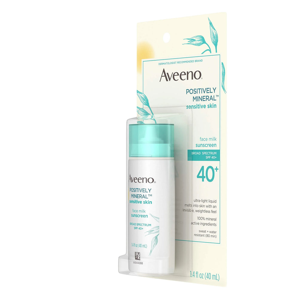 Mineral SPF 40+ Sunscreen Face Milk, Oil-Free, 1.4 Fl Oz k7