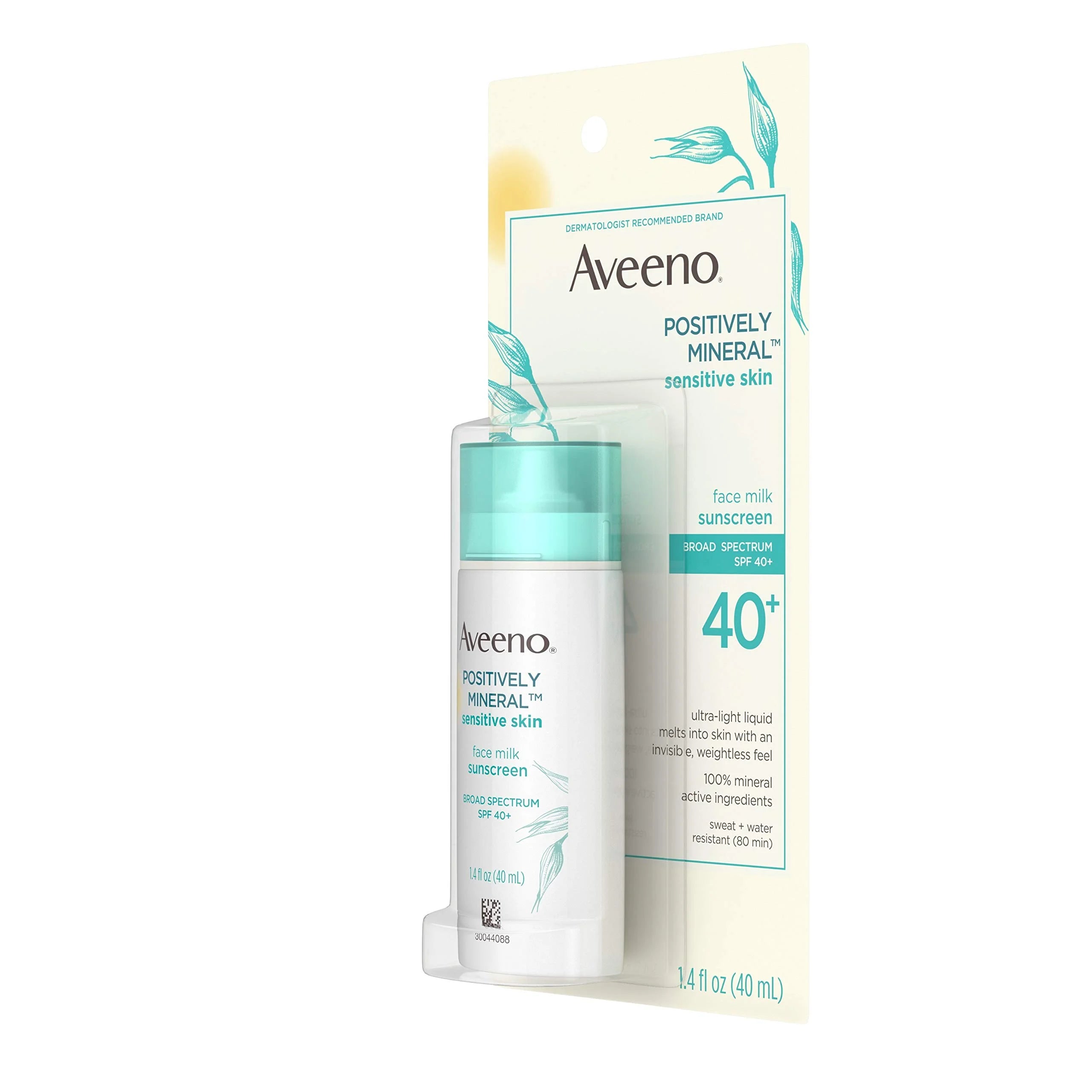 Mineral SPF 40+ Sunscreen Face Milk, Oil-Free, 1.4 Fl Oz k7