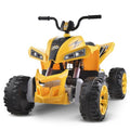 Blitzshark 24V Ride on ATV Kids Quad 4-Wheeler Electric 4WD, with 4X75W Powerful Motors, 9AH Large Battery, 6 MPH Max Speed, Easy-Drag, Soft Brake, Full-Metal Suspension, Wireless Music Player, Black
