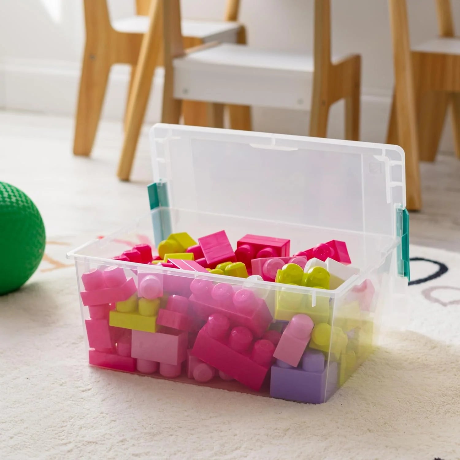 Plastic 12 Qt Storage Bins, 4 Pack k7