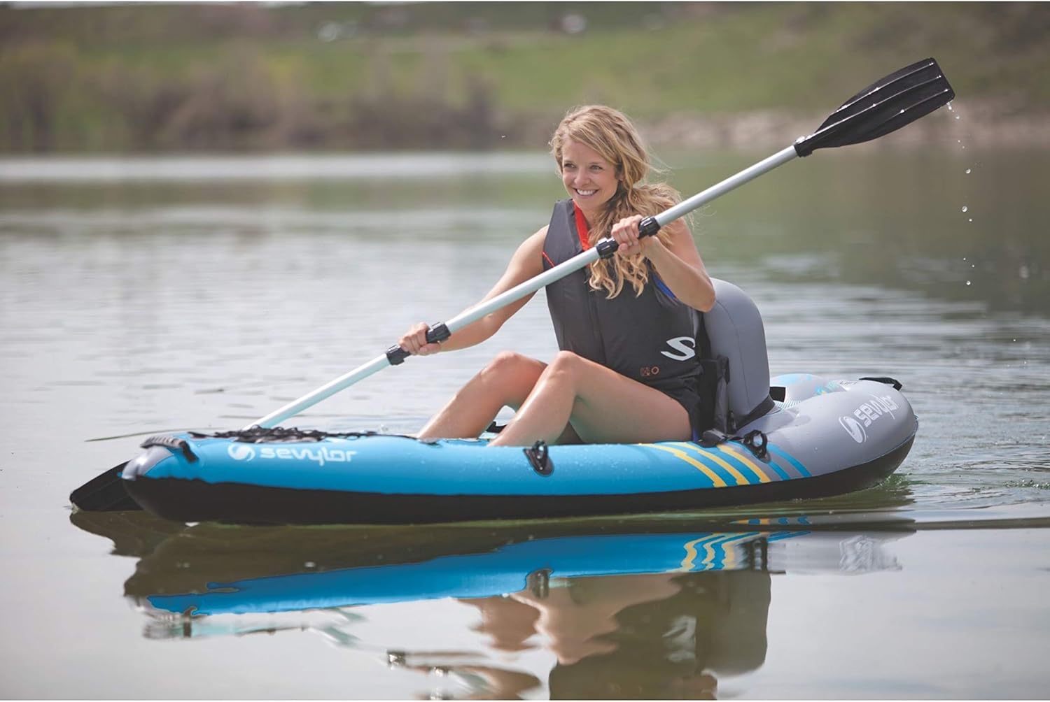 Inflatable Kayak with Backpack Carry Case 7m