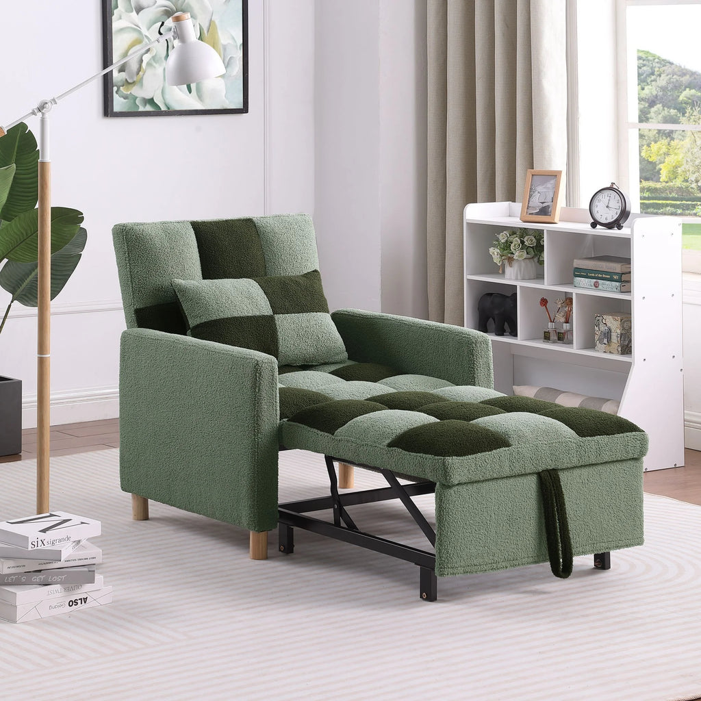 Convertible Sleeper Sofa Chair Bed with Pillow A7
