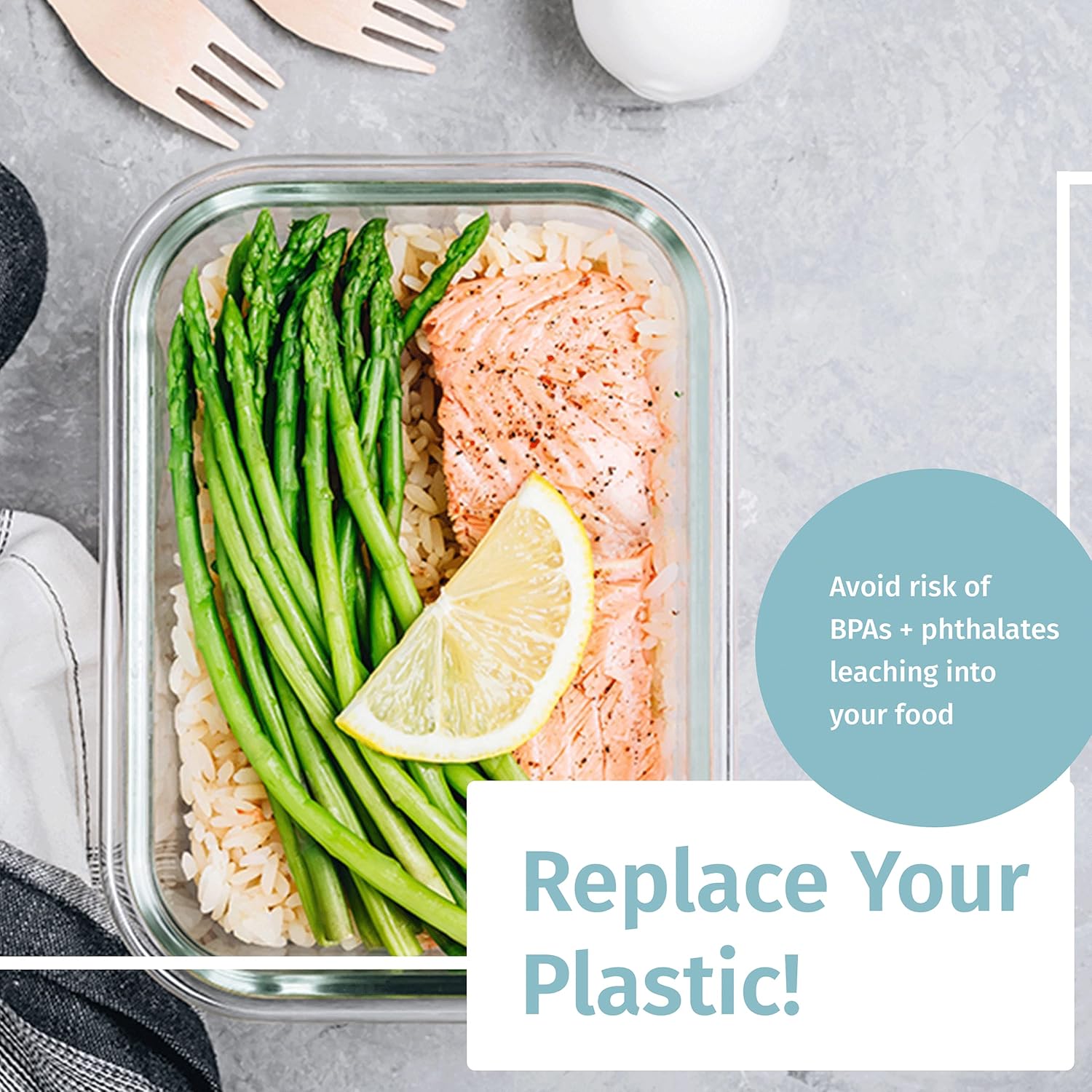 Glass Food Storage Containers with Locking Lids 4pk A7