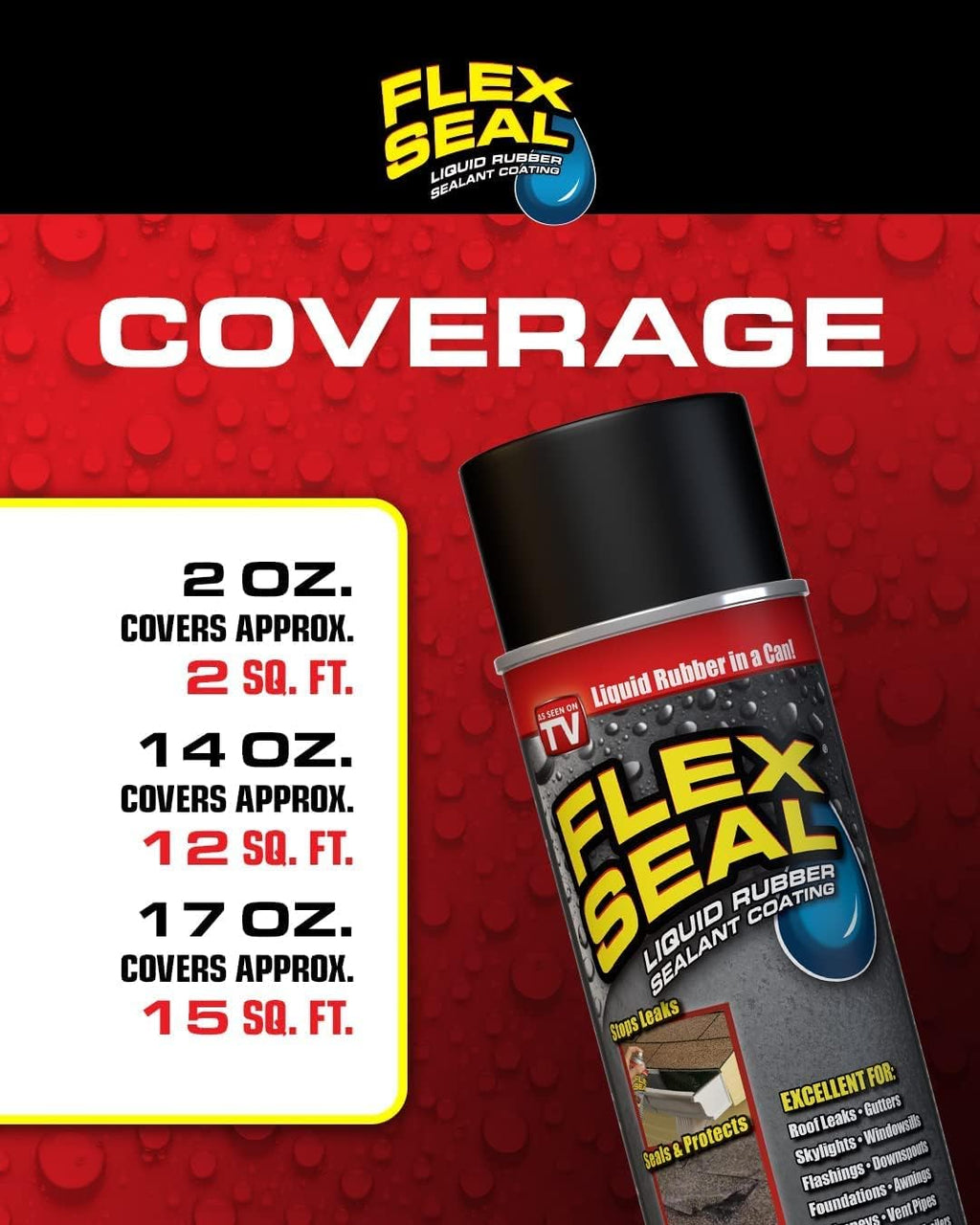 Waterproof Rubber Sealant Spray 14oz 2-Pack Black A7