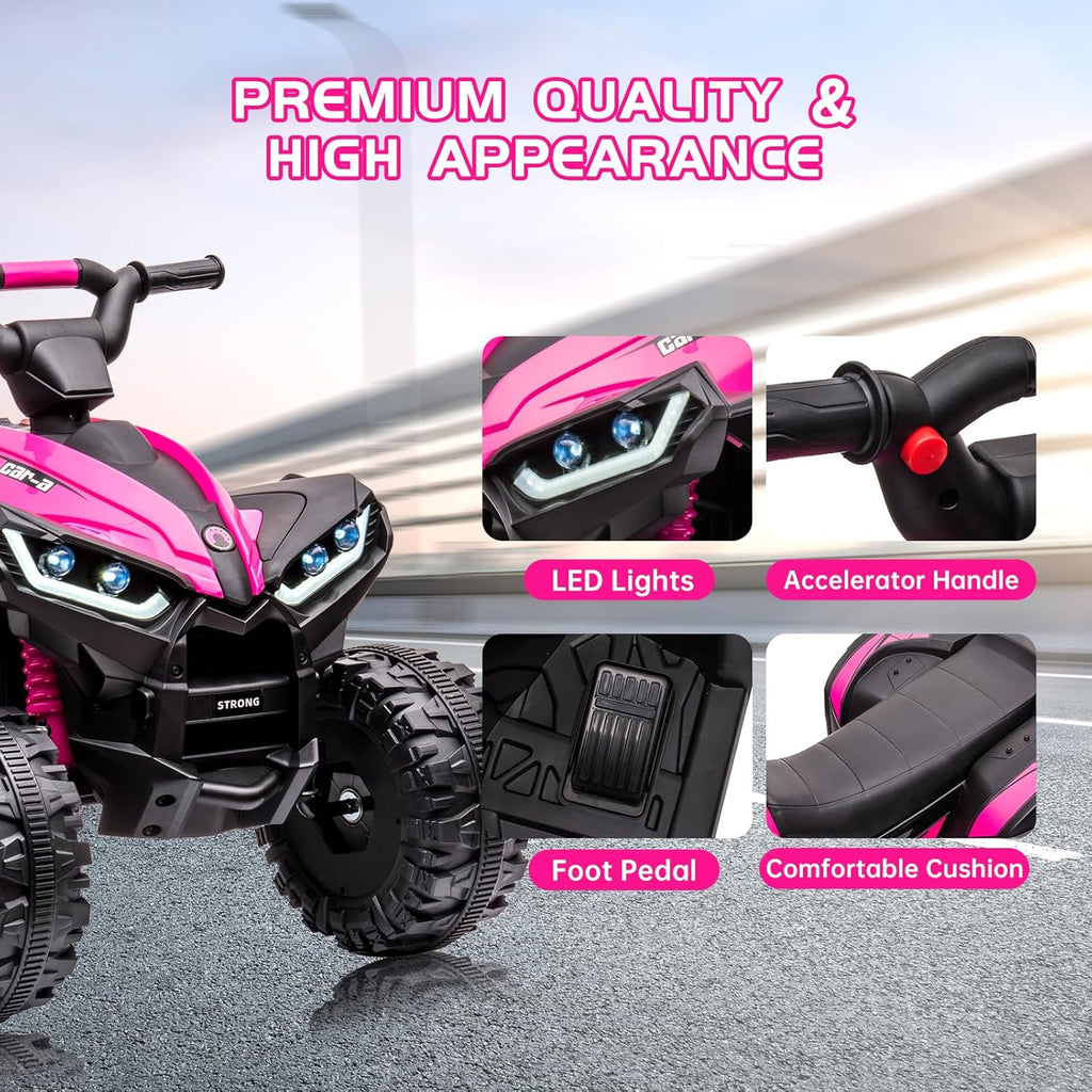 Kids Electric Ride-On ATV 12V Pink A7