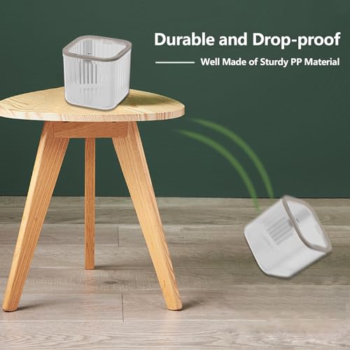 Mini Trash Can with Lid Transparent Desk Waste Basket k7