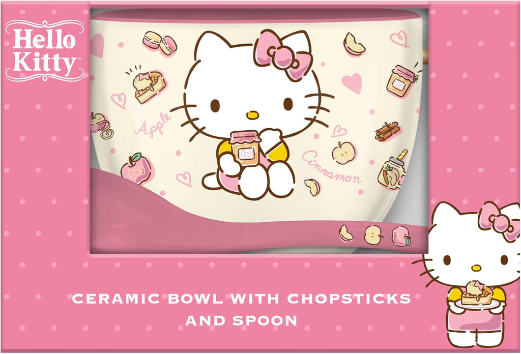 Ceramic Ramen Rice Bowl with Chopsticks and Spoon 7k